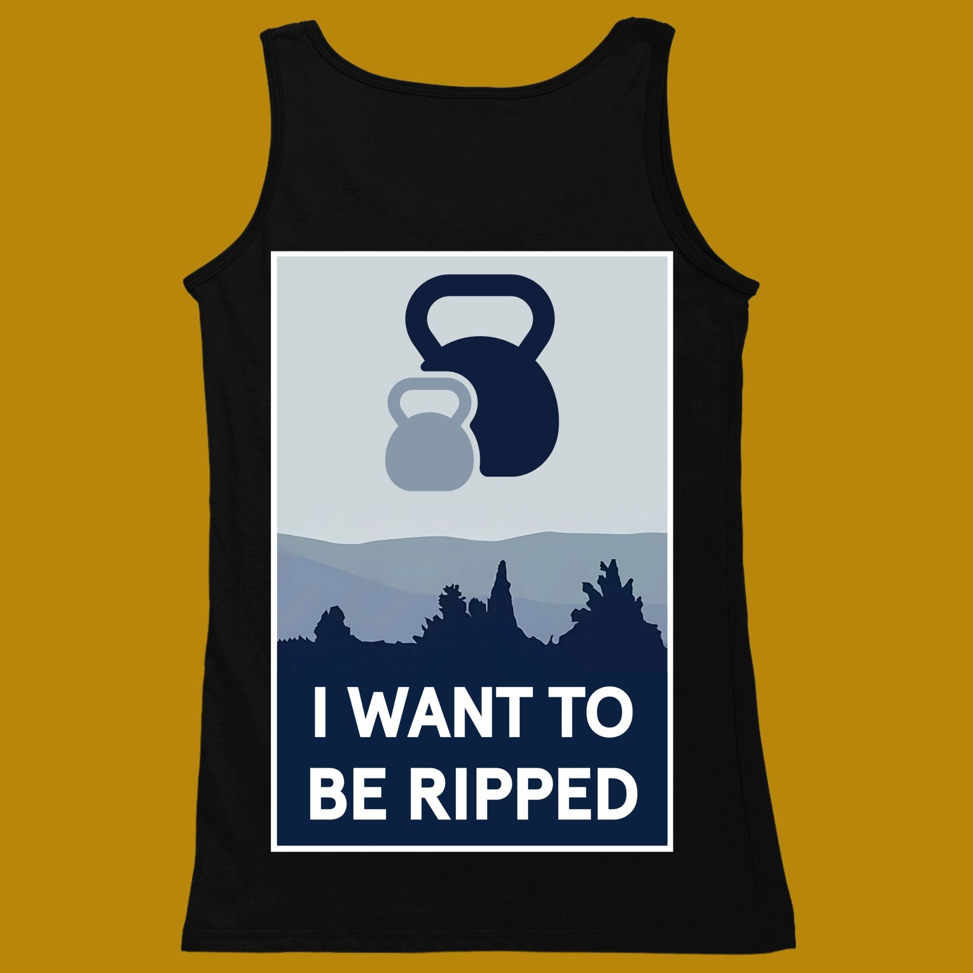 tank top, funny, quote, parody, i want to be ripped, women and men, color black, size XS, S, M, L, XL, 2XL, 3XL, round neckline, crew neck, fabric cotton, price starting from $22.99, body building, body builders, gym goers, fitness, workout, lifting, top, apparel, powerlifting, weightlifting, strength building, training, back print, male, female, weight lifting, weights, adaptation, adapt, movie, i want to beliebe, x files, poster